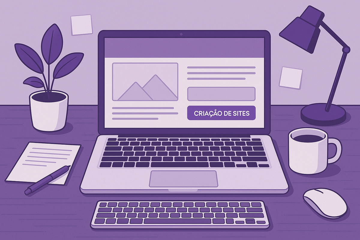 Ilustração de criação de sites