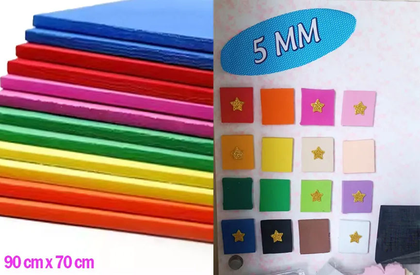 Foamy industrial unicolor Goma Eva pliego de 90cmx70cm de 5mm 1pz