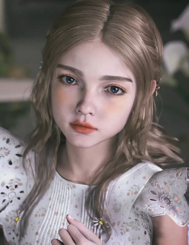 GF White Pigeona HD Character, dForce Clothing and Pose Bundle for Genesis 9