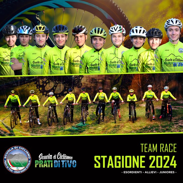 I giovani della Scuola di Ciclismo Prati di Tivo pronti per una stagione 2024 super