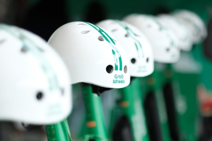 Peluncuran GrabWheels bersama Sinar Mas Land di BSD City pada 9 Mei 2019. 