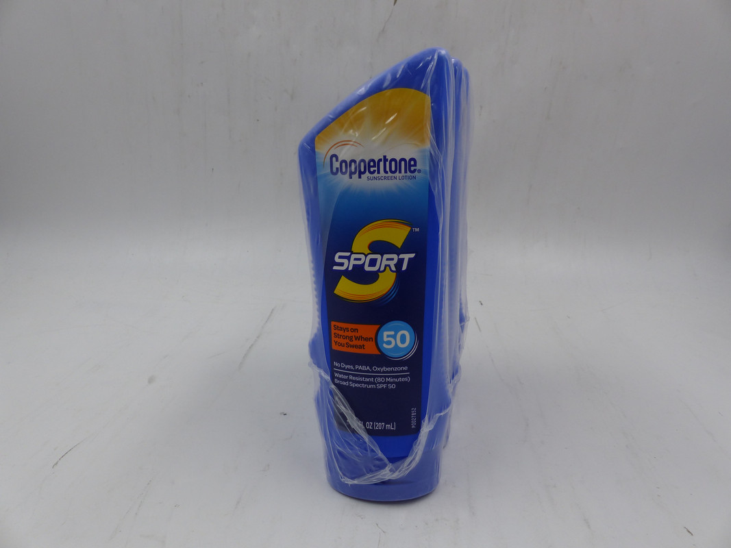 LOT OF 4 COPPERTONE SPORT SUNSCREEN 50 SPF 7 FL OZ PER BOTTLE