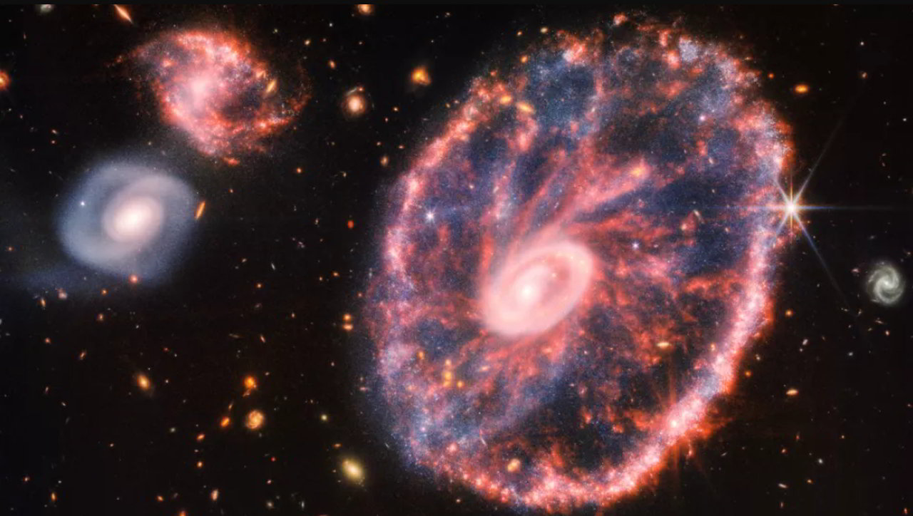 telescopio james webb immagine ipnotizzante galassia cartwheel