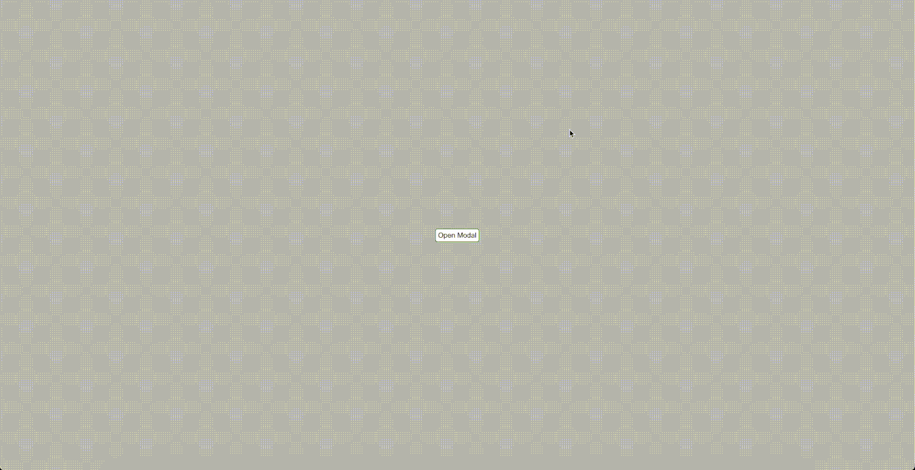 Fullscreen opened modal