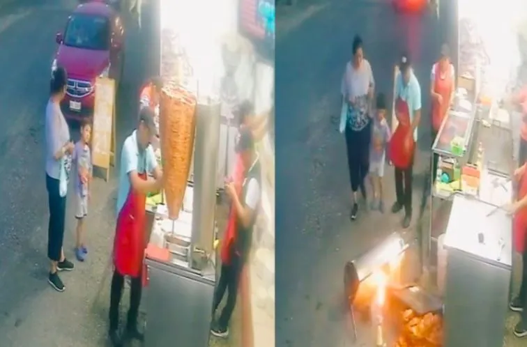 Taquero tiró el trompo al pastor y triste momento se hace viral