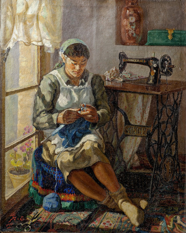 Jafar-Petgar-Iranian-Artist-1921-2005-Balochi-Girl-1944