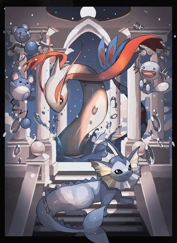 vaporeon-milotic-marill-wooper-and-azuri