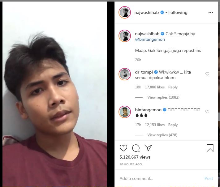 Najwa Shihab unggah ulang video Bintang Emon