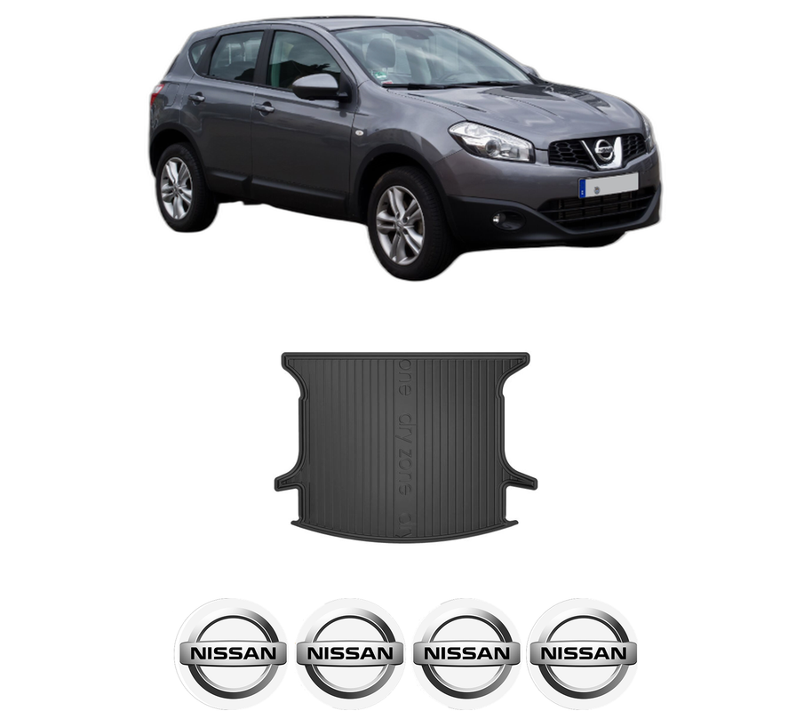 Tavita Portbagaj NISSAN QASHQAI I VAN (J10) din 2013-2014, Protectie Portbagaj Auto, 4x Stickere auto cu NISSAN