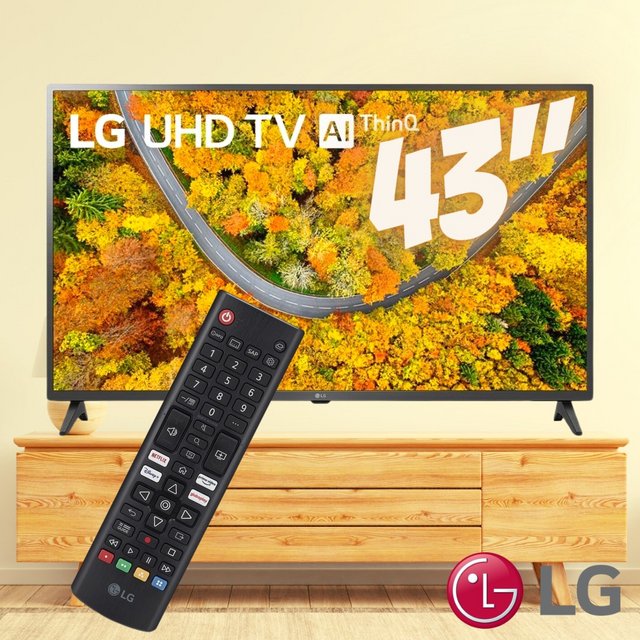 Smart Tv Led 43” Lg 43up7500 4k Uhd Wi-Fi Bluetooth Hdr Thinqai Compatível Com Inteligência Artificial