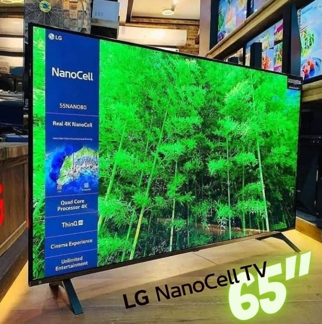 Smart TV LED 65” LG 65NANO80 4K NanoCell 4x Hdmi 2.0 Inteligência Artificial ThinQAI Smart Magic Google Alexa