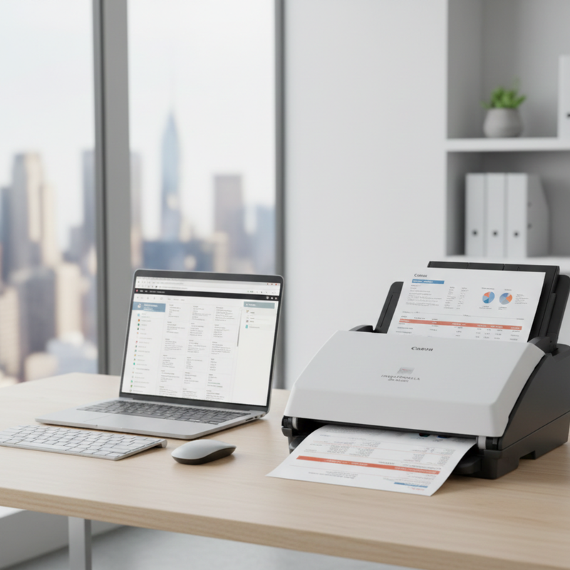 Scanner Canon DR-M160II vista frontal