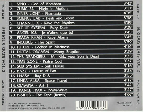 24/02/2023 - Various – Serious Beats Vol. 2 (CD, Compilation)(Trance Mission – TM 005-CD)  1991 R-509827-1493700483-4883-jpeg
