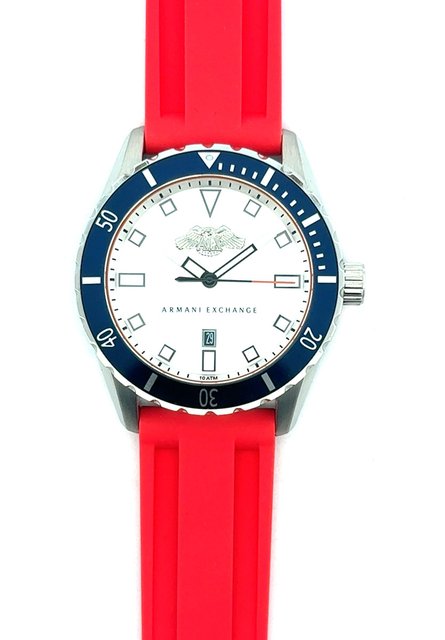 Armani Exchange AX1711 Covert Silver Dial Rubber Band Men display picture 1