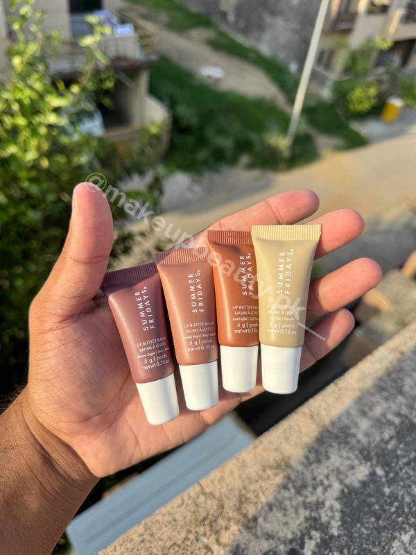 Summer Fridays the mini Naturals Lip Butter Balm set of 4. 5 grams each