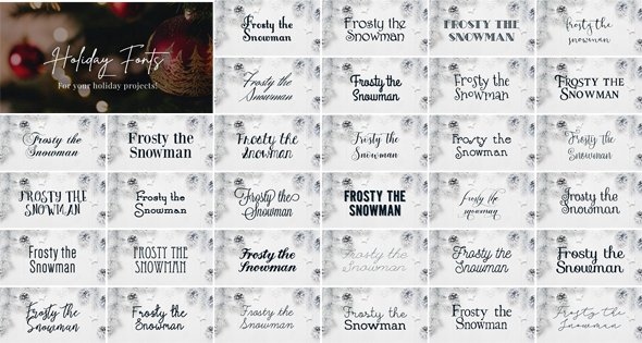 30+ Festive Fonts Pack for Holiday Projects