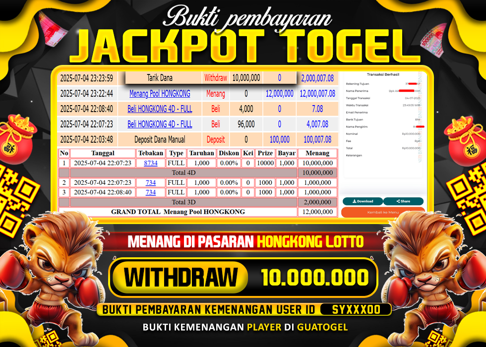 BUKTI JACKPOT LUNAS GUATOGEL