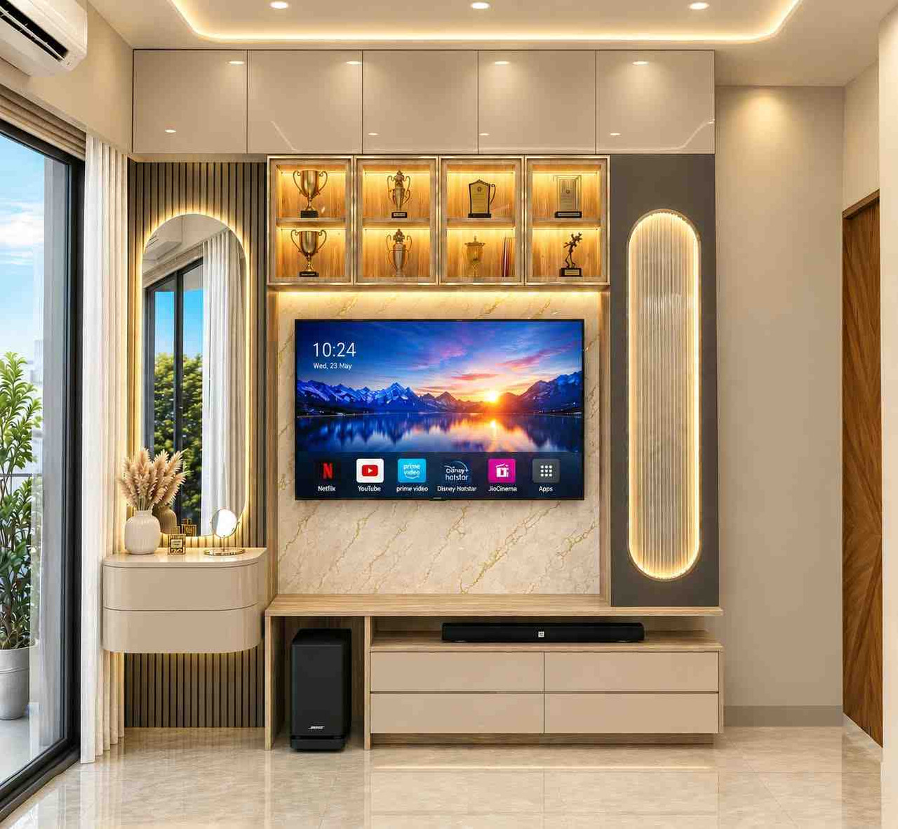 Bedroom interior design by SM INTERIORS DESIGN, interior designers in Mumbai