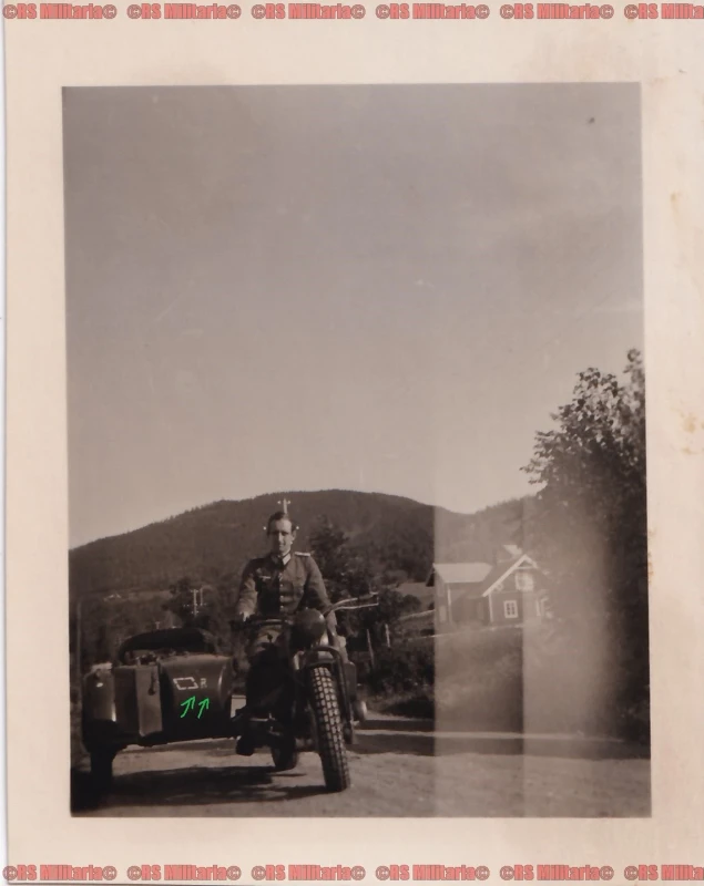 Motorrad BMW R 75 Kennung R Panzer Rgt 9 Juli 1943 Norwegen 13