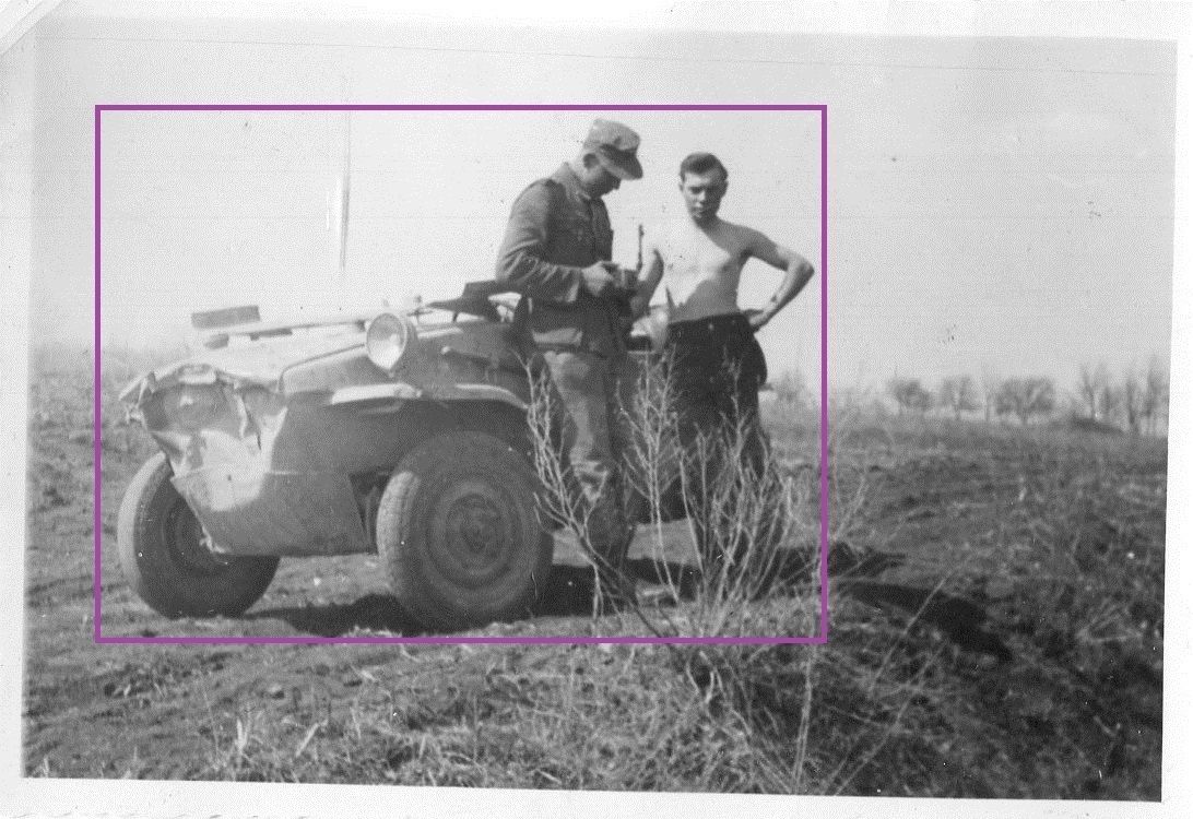 WW II Foto Militär VW Schwimmwagen Deutsch