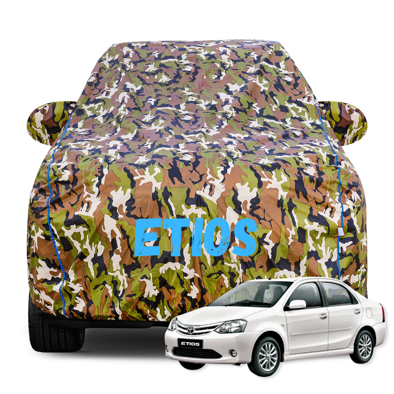 Etios Army Car Cover