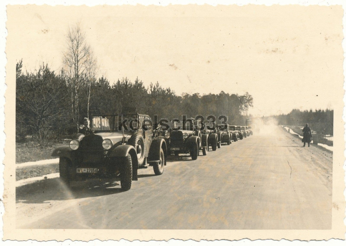 Foto Kübelwagen Kolonne PKW TKZ Kennung Kfz Kenn