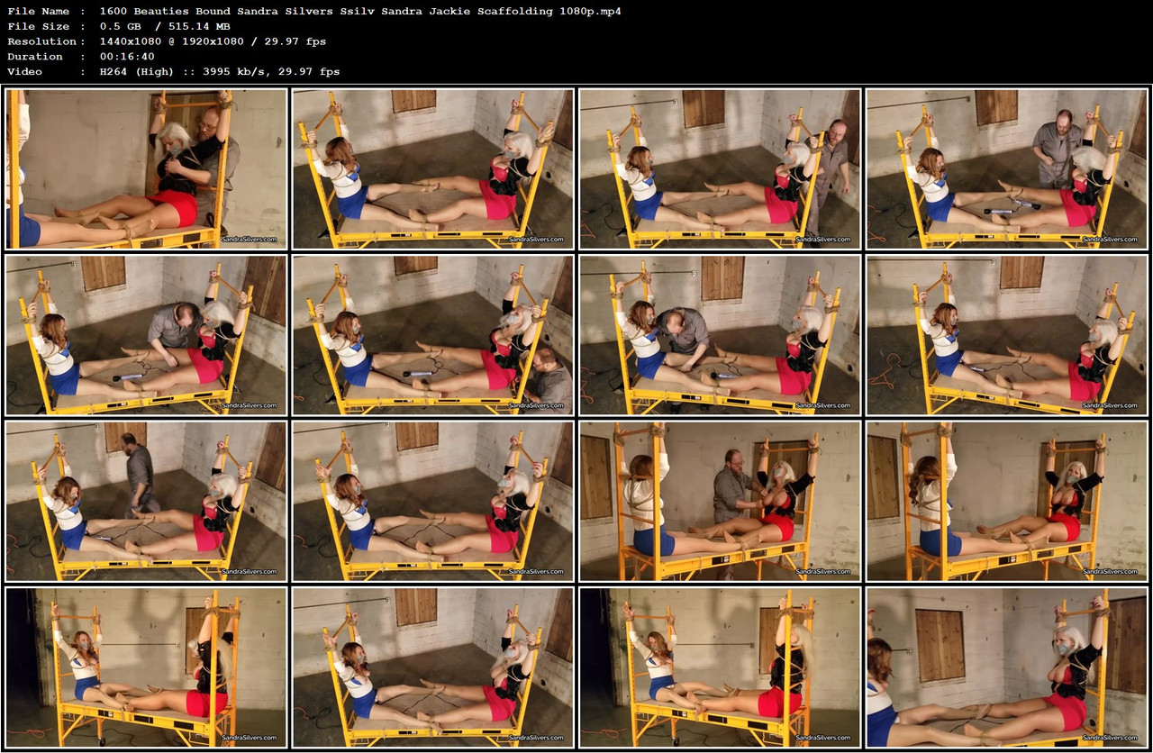 1600 Beauties Bound Sandra Silvers Ssilv Sandra Jackie Scaffolding 1080p mp4
