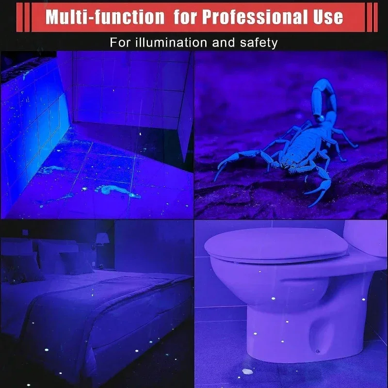 Ultraviolet LED Flashlight Outdoor Use
