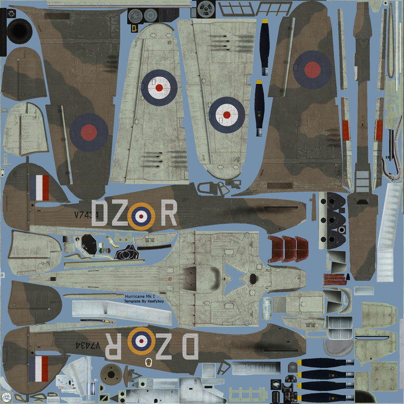 DZ-R  V7434 (Plt Off Irving Smith. NZ) of No 151