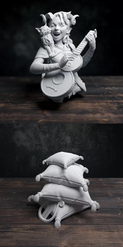 Bold Miniatures - Waiata and Pillows – 3D Print Model