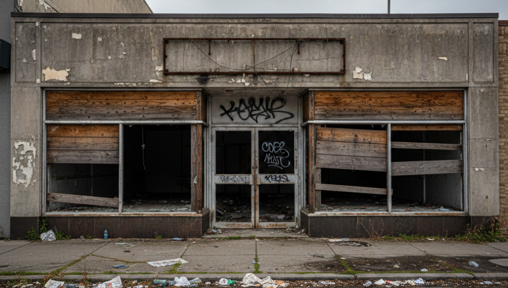 Devanture négligée