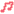 a quaver drawn in a reddish pink with a pastel pink outline