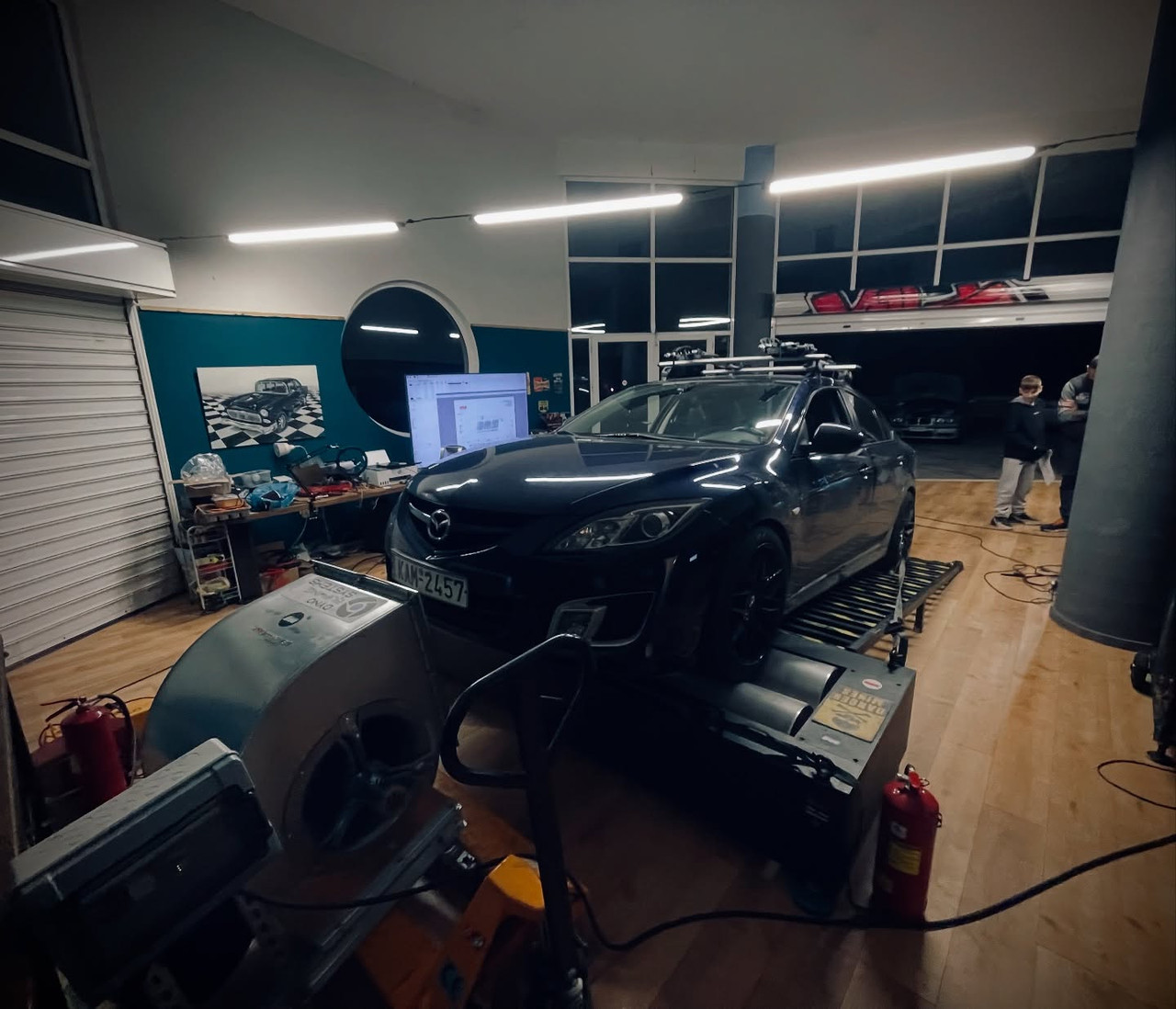 Mazda 6 2.0 engine bay with 4-2-1 headers