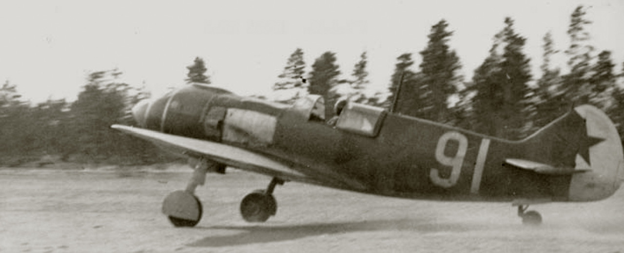 Lavochkin-La-5-3GvIAP-White-91-taking-off-from-Lavenassri-Island-Summer-1944-01