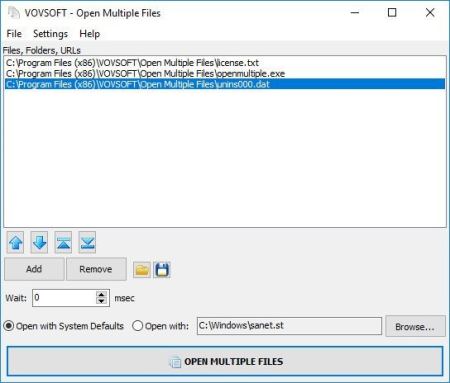 VovSoft Open Multiple Files 1.6