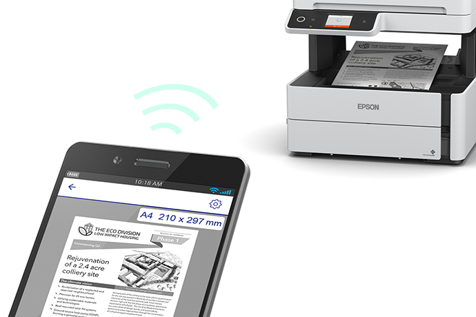 Painel frontal da Epson M3180