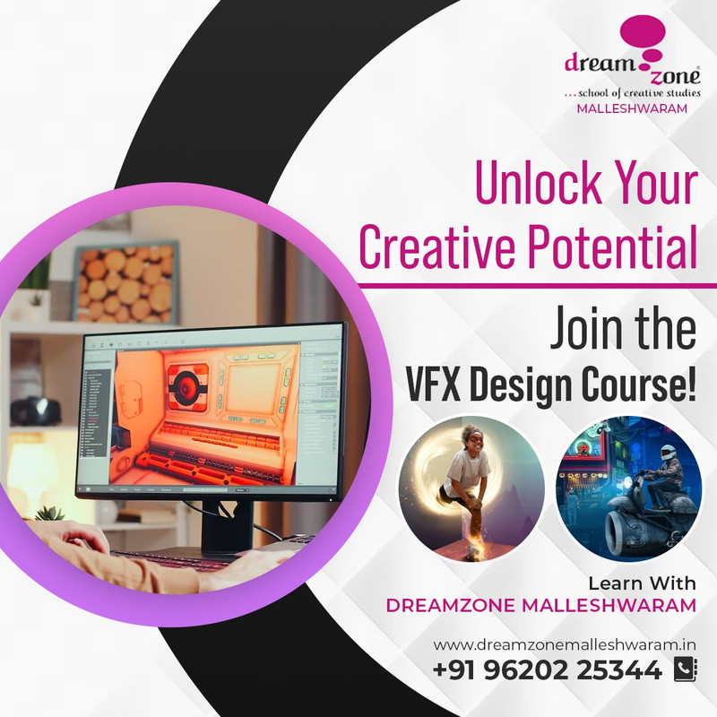Step into the world of visual effects with our VFX Design program at Dream Zone Malleshwaram. Learn 