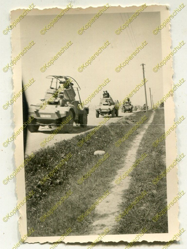 Foto, Wehrmacht, Panzerspähwagen, Sdkfz, Autobahn Minsk - Moskau