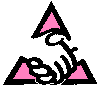 pink triangle handshake
