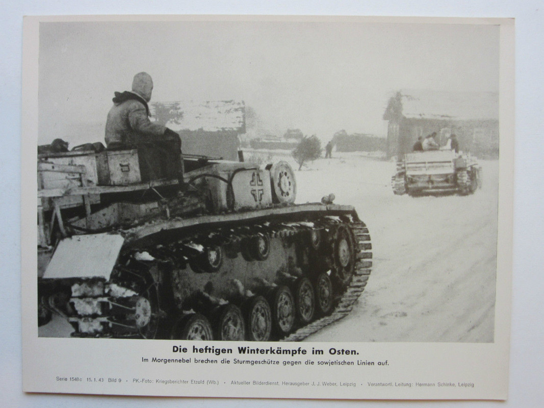 Russland Ostfront STURMGESCHÜTZ WINTER OSTKETTEN