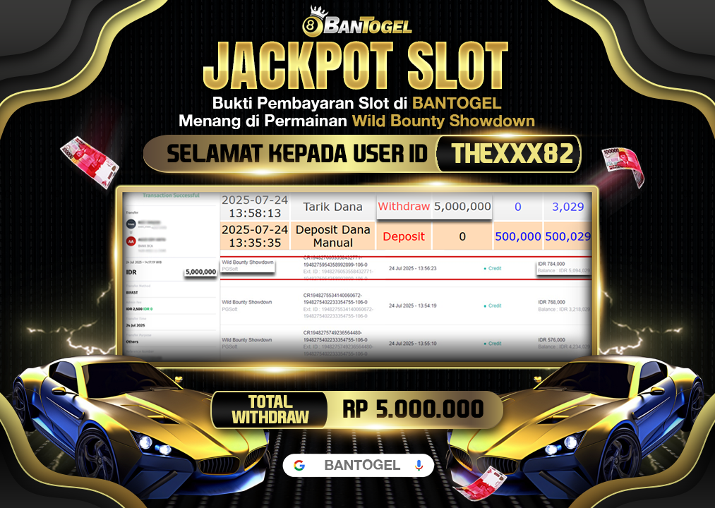 BUKTI JACKPOT LUNAS BANTOGEL