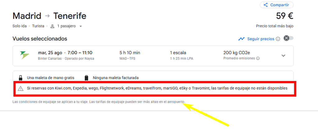 Si reservas con Kiwi.com, Expedia, wego, Flightnetwork, eDreams, - Foro Agencias y Buscadores