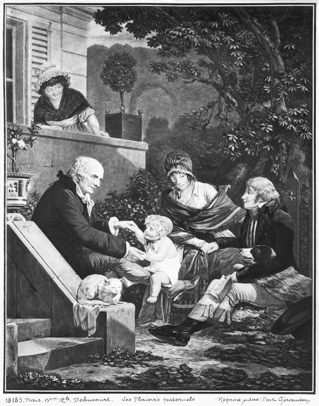 Philibert-Louis-Debucourt-Joys-of-being-a-father-c1797-Meister-Drucke-97655