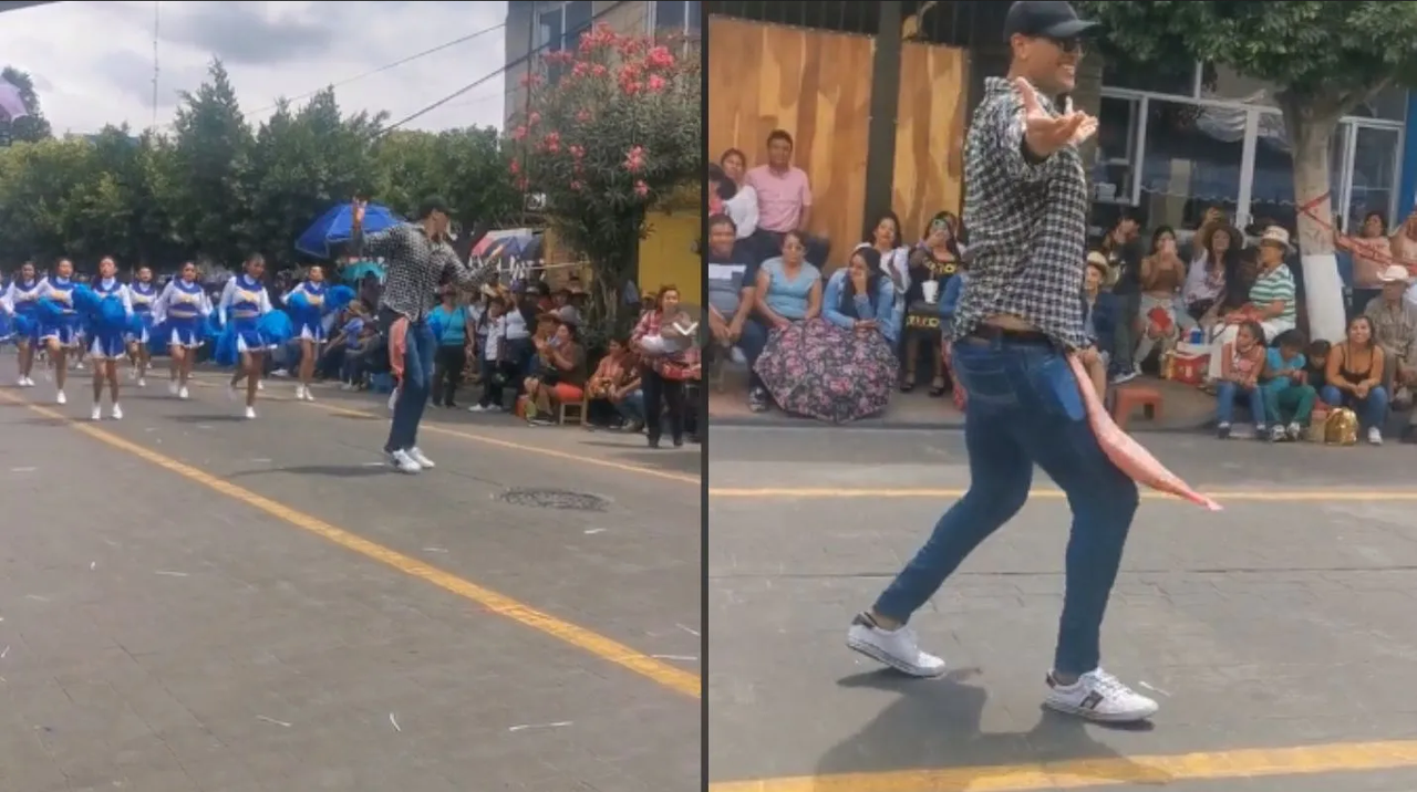 Viral: Sexy profesor atrae las miradas en desfile del Día de la Independencia