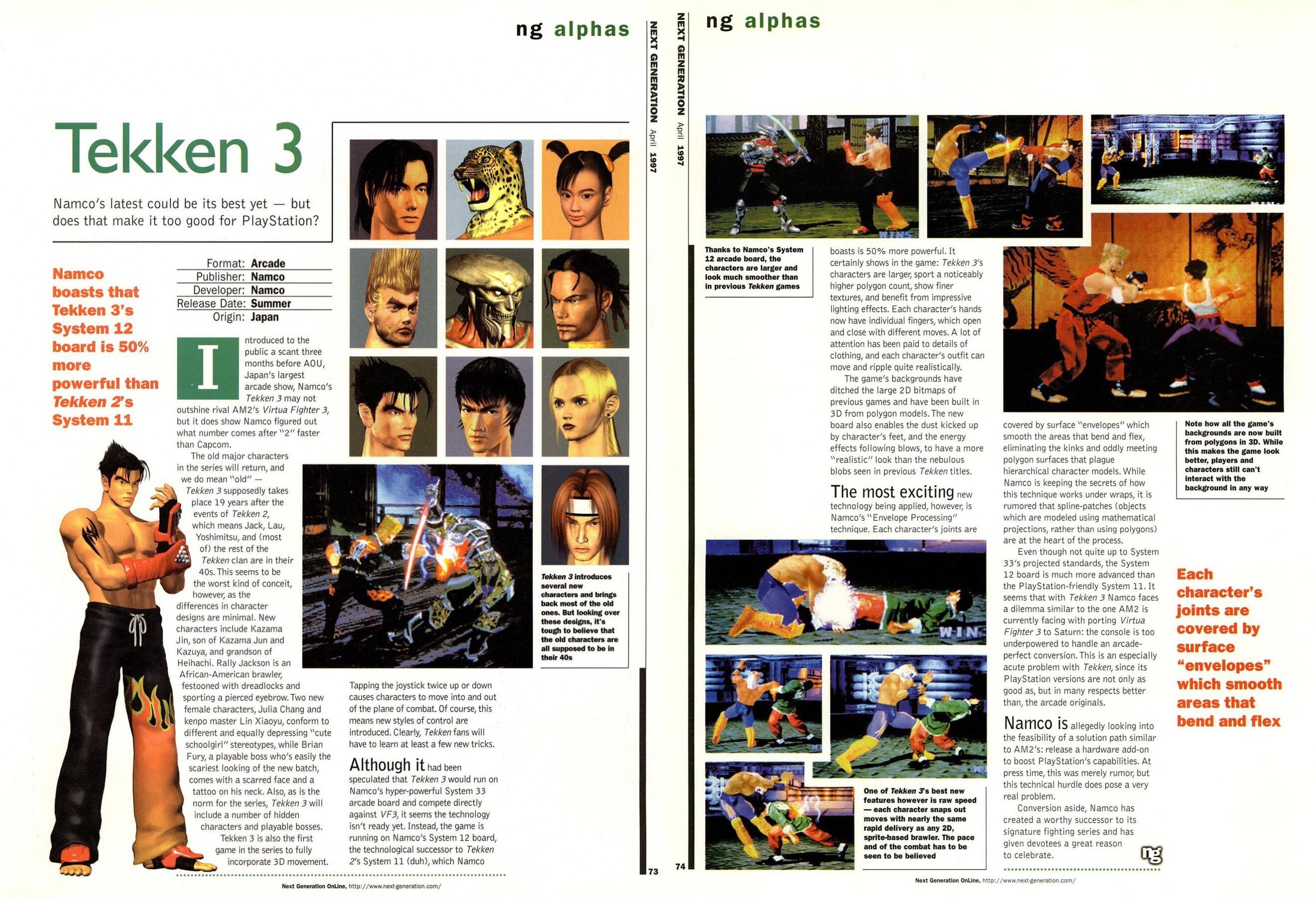 Tekken: personajes y evolución de la saga de Namco