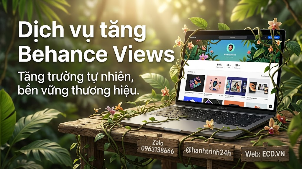 tăng behance views tự nhiên cho portfolio