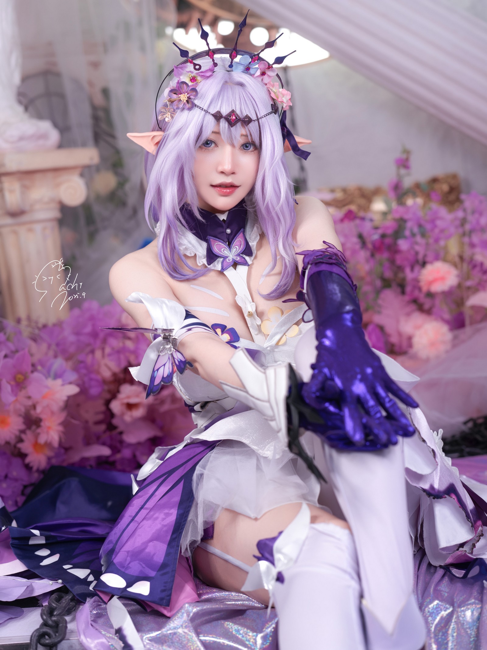 Machi马吉 星穹铁道遐蝶Cosplay写真｜Castorice高质量图集（34P-66.2M）插图1