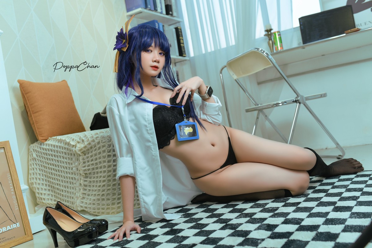 PoppaChan Raiden Shogun Officer Cosplay (Genshin Impact) – 25 Photos 3 Videos 166MB插图6