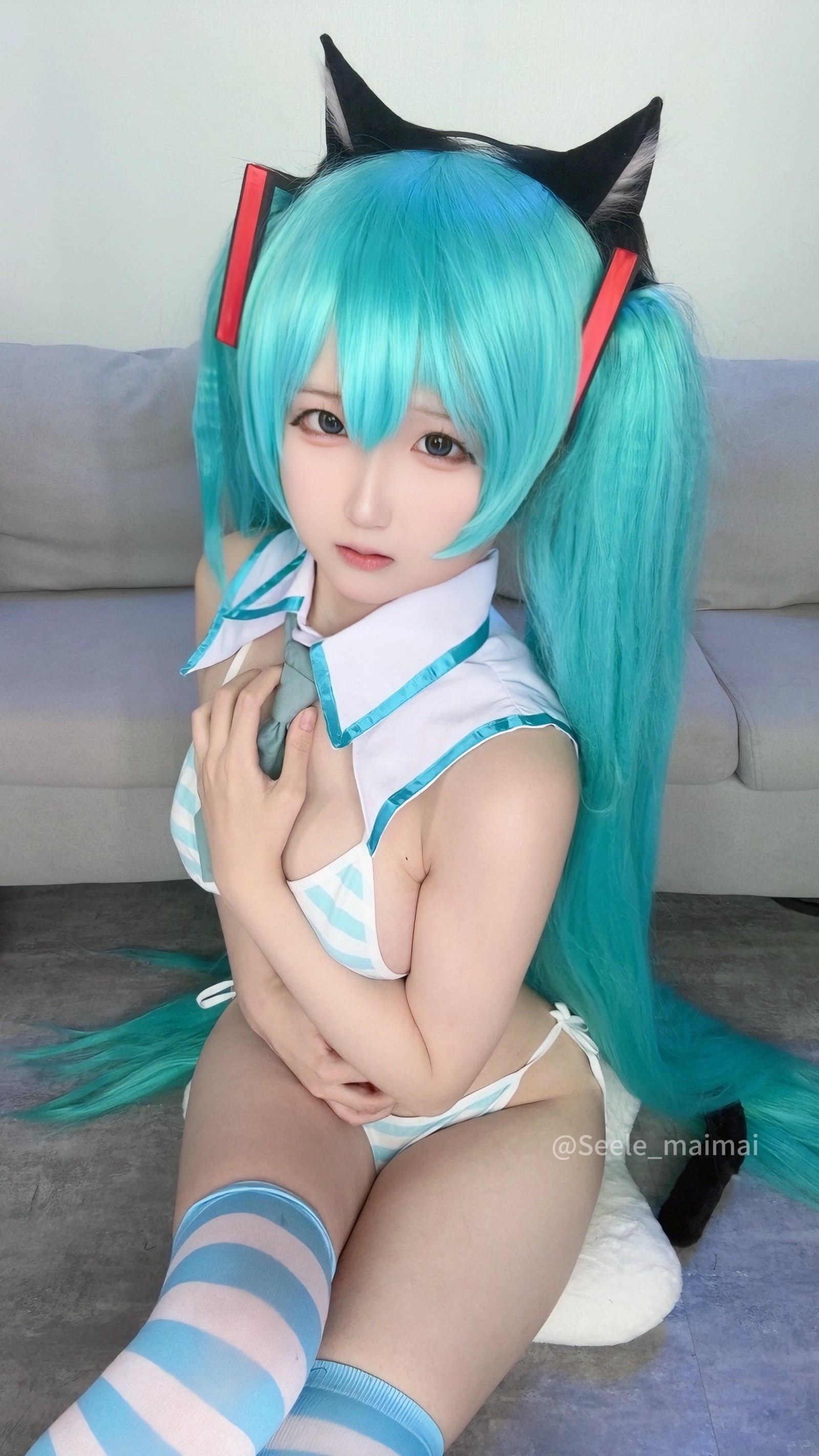 Seele麦麦初音未来主题写真｜可爱蓝系高清图包（80P-273MB）插图4