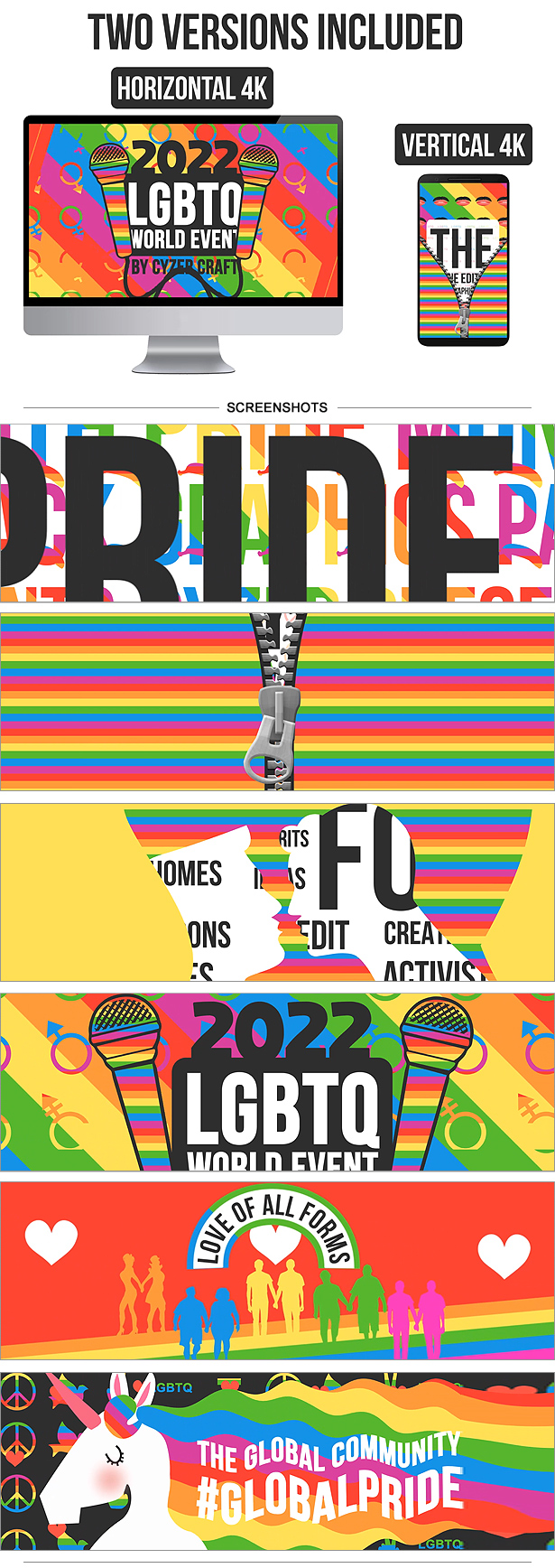 Pride LGBTQ Community Graphics Pack - 2